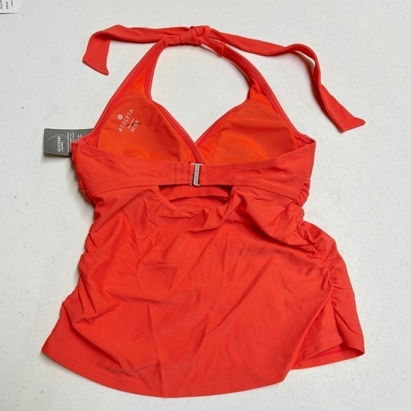 Athleta Tara Halter Tankini Swim Suit Top Coral - Picture 7 of 7